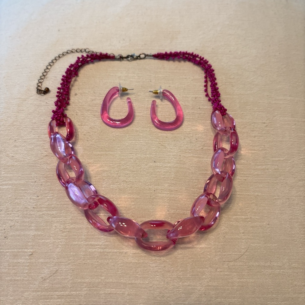 Elegant Pink Jewelry Set